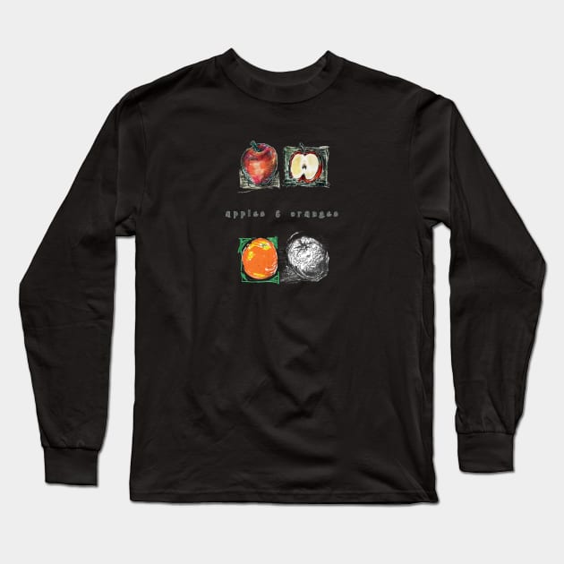 Apples and Oranges. Long Sleeve T-Shirt by FanitsaArt